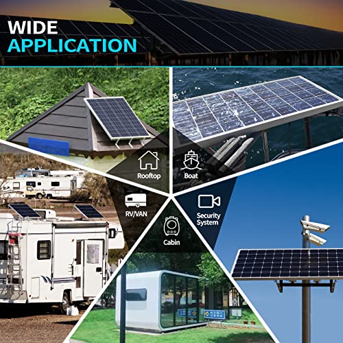 ACOPOWER 50W Mono Solar Panel,Waterproof Built-in Blocking Diode Small Solar Panels– Efficient 12V Battery Charger for RVs, Boats, and Off-Grid Applications - size: 50W