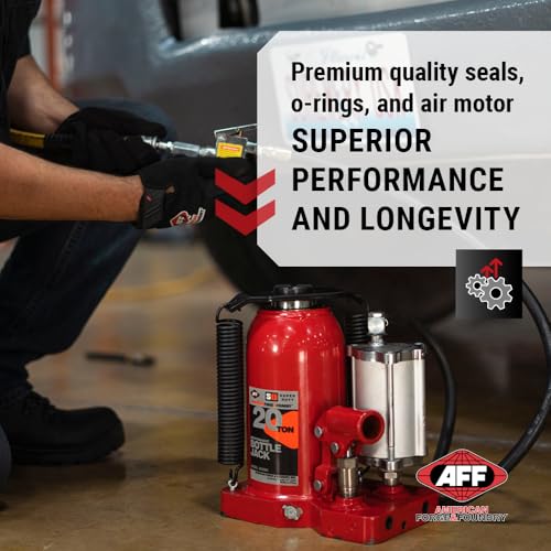 AFF 20 Ton Bottle Jack - Manual & Air Assist Hydraulic Jack for Lifting Heavy Trucks & Equipment - Super Duty - size: 20 Ton Capacity, style: Standard Profile