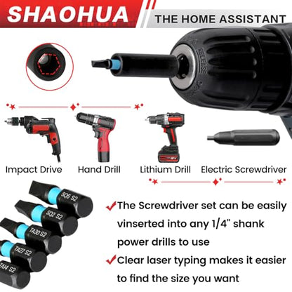 20PCS Screwdriver Bit Set, 1"Triangle Screwdriver Set TA12-30, Square Drive Bits#2,2.75,3,4,5, U-Shaped Bits Set U4,U6, Y-type screwdrivers Y0,Y1, S2 Steel Hex Head Drill Bit Set with 1/4" Bit Holder - style: G. Triangle & Square & U & Y Screwdriver Bits