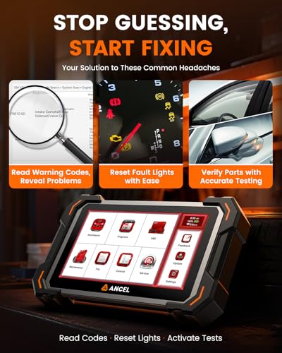 ANCEL DS500BT Bidirectional Scan Tool, Wireless Full-System OBD2 Diagnostic Scanner with 3000+ Active Tests, 28+ Service Functions, Lifetime Free Updates & CAN FD Support - color: Silver