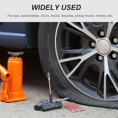 30 PCS Tire Repair Strings, 4" Heavy Duty Rubber Flat Tire Repair Sealing Strip Kit, Professional Tubeless Off-Road Tire Patch Plugs for Cars Bikes ATVs UTVs Wheelbarrows (Brown) - color: Brown