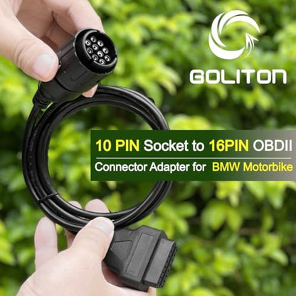 Motorcycle OBD Diagnostic Cable 10 Pin to 16 Pin Compatible with BMW ICOM or BMW ICOM A2 A3 - color: per BMW 10Pin