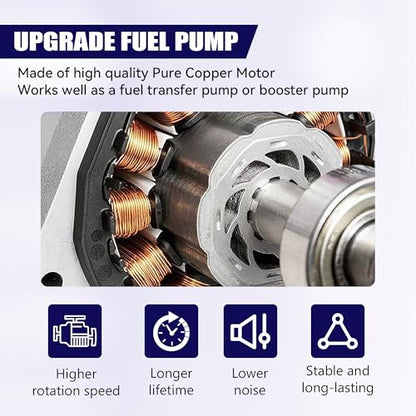Micro Electric Gasoline Fuel Pump Universal 5/16 inch Inlet and Outlet 12V 1-2A 35GPH 4-7 P.S.I. Operating Fuel Pressure - color: 4-7PSI 35 GPH for Gasoline