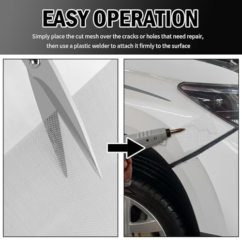 10PCS Plastic Welding Mesh for Bumper Repair,5.91×7.87 Inch Stainless Steel Wire Meshes for Reinforcement and Repair,Durable Bumper Fix Kit Mesh Sheets for Most Cars