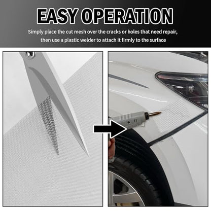 10PCS Plastic Welding Mesh for Bumper Repair,5.91×7.87 Inch Stainless Steel Wire Meshes for Reinforcement and Repair,Durable Bumper Fix Kit Mesh Sheets for Most Cars
