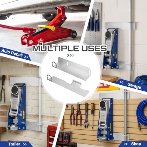 Set of 2 Aluminum Wall Mount Floor Jack Holder Jack Stand Wall Mount for Enclosed Race Trailer Accessories