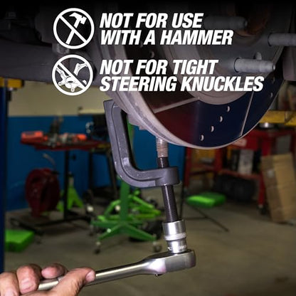 OEMTOOLS 25112 Ball Joint Separator, Adjustable Ball Joint Separator Tool, 2-3/8" Max Opening Range, Ball Joint Removal Tool for Trucks, Cars, and SUVs, Works with 3/4" Socket or Wrench