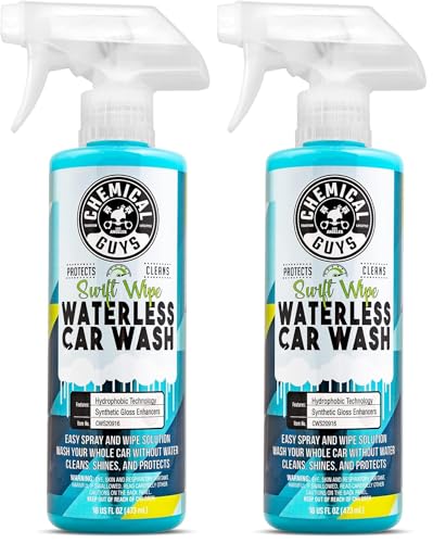 Chemical Guys CWS20916 Swift Wipe Sprayable Waterless Car Wash, Easily Clean - Just Spray & Wipe, Safe for Cars, Trucks, Motorcycles, RVs & More, 16 fl oz (Pack of 2) - size: 16 Fl Oz (Pack of 2)