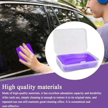 Clay Bar Auto Detailing Car Wash Mud | Car Interior Detailing Kit, Auto Glass Cleaner, Auto Detailing Supplies, Efficient, No Scratch Solution For Auto SUV, Car - color: purrple