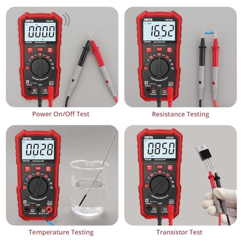 BINTA 6000 Counts Digital Multimeter with NCV Auto-Ranging Voltmeter Tester | Multimeter for Electricians and DIY, Measures AC/DC Voltage Current, Resistance Continuity Capacitance Temperature Duty Cycle - style: 6000 Counts