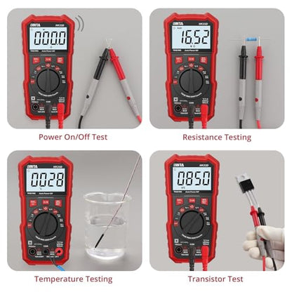 BINTA 6000 Counts Digital Multimeter with NCV Auto-Ranging Voltmeter Tester | Multimeter for Electricians and DIY, Measures AC/DC Voltage Current, Resistance Continuity Capacitance Temperature Duty Cycle - style: 6000 Counts