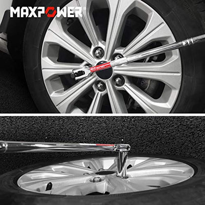 MAXPOWER 15-inch Breaker Bar 1/2 drive and 3/8 drive Flex Handle - size: 15 inch Dual Drive 3/8"+1/2"