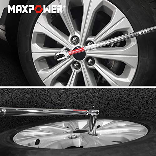MAXPOWER 15-inch Breaker Bar 1/2 drive and 3/8 drive Flex Handle - size: 15 inch Dual Drive 3/8"+1/2"