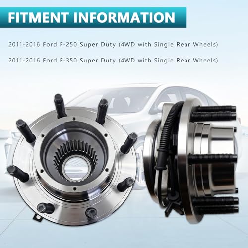 515130 Front Wheel Bearing Hub Assembly for Ford F-250 Super Duty 2011-2016, F-350 Super Duty 2011 2012 2013 2014 2015 2016 4WD (2PCS) - size: 515130
