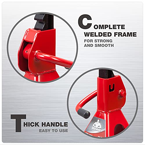 Jack Boss Jack Stands Low Profile 2 Ton(4000 LBs) Lifting Car Stand, Fit Use for Cars Automotive Small Vehicles, 2 Pack - style: 2T low profile