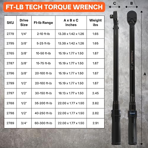 1/2" Drive 30-150 ft-lb Click Tech Torque Wrench - size: 1/2" Drive 30-150 ft-lb