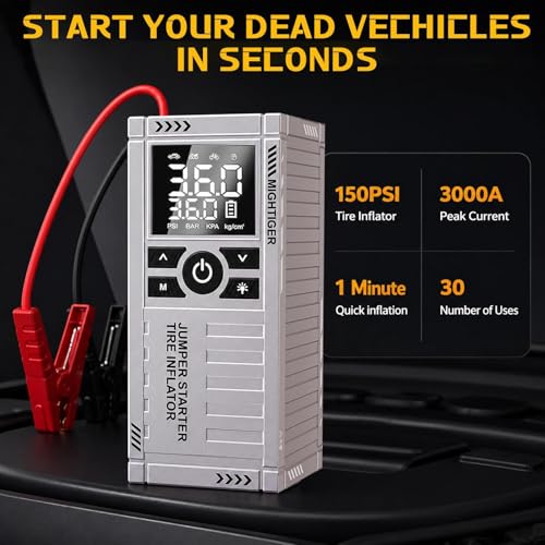 Car Battery Jump Starter, Portable Car Jump Starter for Up to 4.5L Gas and 3.5L Diesel Engines, 12V Jump Box with 3 Modes Flashlight and Jumper Cable - style: 850A