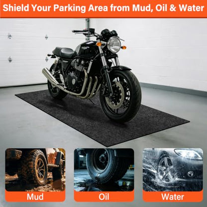 36 x 60 Inch Oil Spill Mat | Absorbent Oil Pad for Car Oil Leaks, Anti-Slip Rubber Garage Floor Mat