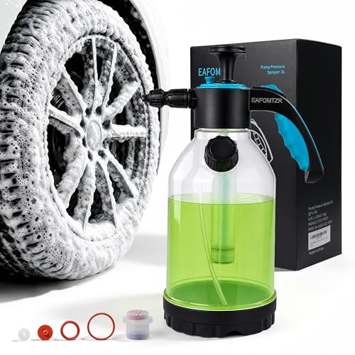 70oz Foam Sprayer, Hand Pump Foaming Sprayer with Adjustable Nozzle, Pressure Foam Spray Bottle for Car Washing, Auto Detailing, Home Cleaning, Pet Bathing and Garden Care