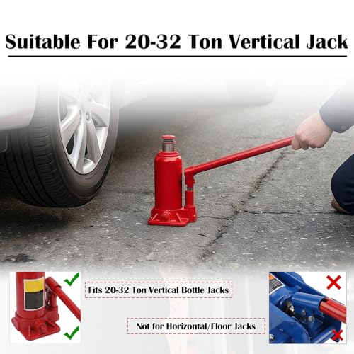 20-32 Ton Hydraulic Bottle Jack Handle Replacement, Heavy Duty Vertical Jack Operating Lever with Anti-Slip Rubber Grip, High Strength Steel Jack Repair Accessories for Truck Car Lifting