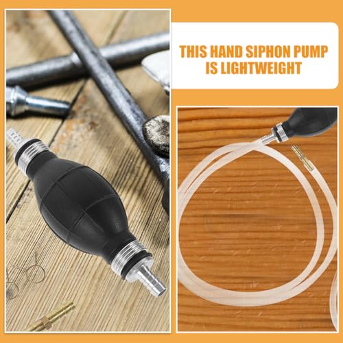1set Manual Hand Siphon Pump for Transfer Efficient Gas Oil Siphoning Hose Kit for Cars Boats and Motorcycles Prevents Backflow Easy