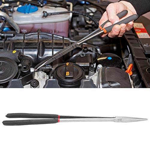 Watris Veiyi Straight Long Needle Nose Pliers for Access in Tight Spaces | 16in Long Reach Nose Pliers, Nipper Bent Nose Duckbill Pliers