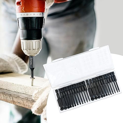Ball End Hex Allen Wrench Drill Bit Set (24 Pack - Metric & SAE Sizes - Magnetic Tipped) - Hardened CR-MO Steel Hexagonal Bits - Perfect Replacement for Ball End Allen Wrenches & Hex Keys - style: Ball End Hex