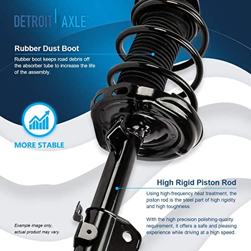 Detroit Axle - Front Struts Kit for 2006-2014 Honda Ridgeline 2007 2008 2009 2010 2011 2012 2013, 2 Ready Struts with Coil Spring Assembly, 2 Sway Bar End Links Replacement Suspension Kit - size: 4QS1201274/Sway Kit