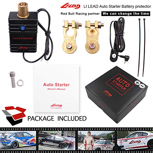 Auto Starter 12V Car Battery Protector - Automatically Disconnect System For Car Battery Saver, Voltage Disconnect Kit, Kill Switch.