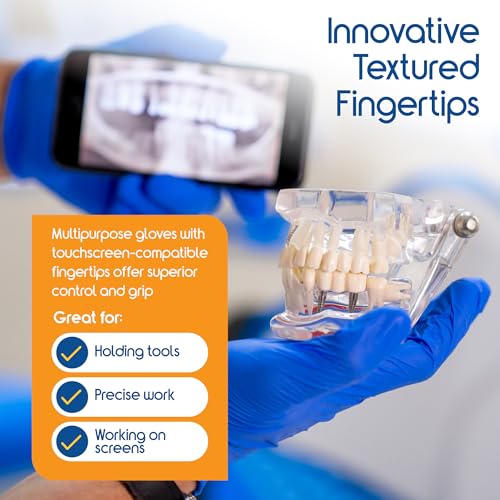 Inspire Cobalt Blue Nitrile Disposable Gloves | 4.5 Nitrile Safety Medical Exam Cooking Cleaning Disposable Gloves - size: Small, style: Blue - Case of 1000