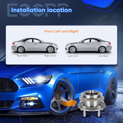 ECCPP 2-Piece 513395 Wheel Hub Bearing for Kia Sedona 2015-2019 | 5 lugs Pre-Greased Sealed - size: 513395*2