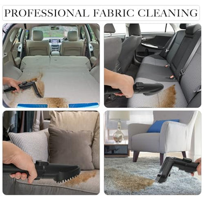 Couch & Upholstery Cleaner Machine, Portable Carpet Spot Cleaner Machine | 17KPa Ultra-Strong Suction, Dual Brush Heads, Deep Cleaning Handheld Car Shampooer for Sofa, Rug, Mattress and Furniture