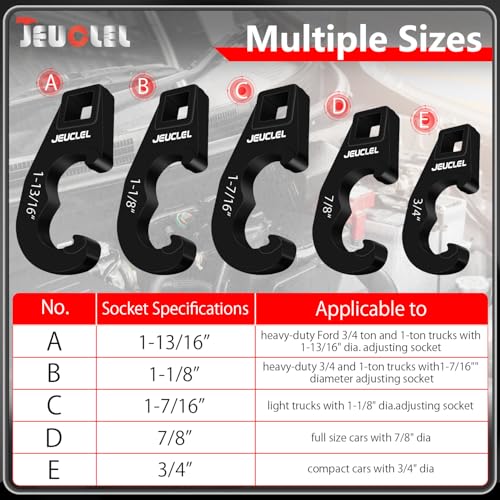 5PCS 1/2” Drive Tie Rod Adjusting Tool Set for Chevy Ford and More | Pitman Arm, Tie Rod End Removal, Ball Joint Suspension Remover, Automotive Tie Rod Front End, Outer Tie Adjusting Socket Tool