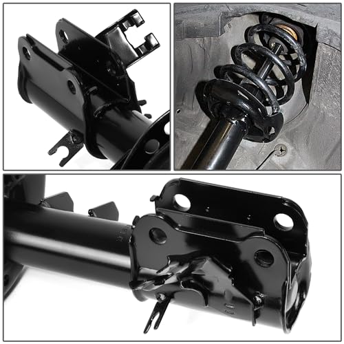 Auto Dynasty Pair of Front Coil Spring Shock Strut Mount Assembly and Rear Struts Shock Absorber Compatible with Nissan Altima 2007-2013, Matte Black Powdercoat