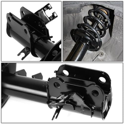 Auto Dynasty Pair of Front Coil Spring Shock Strut Mount Assembly and Rear Struts Shock Absorber Compatible with Nissan Altima 2007-2013, Matte Black Powdercoat