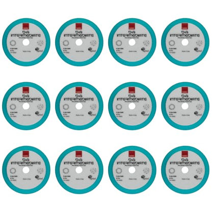 RUPES 9.DA100B Pack of 12 Light Blue D-A Intermediate Foam Polishing Pads 100mm | Ideal for Paint Correction & Gloss Enhancement | Improves Cutting Performance | Compatible with 4" Backing Plate - size: Intermediate 100mm, style: Pack of 12