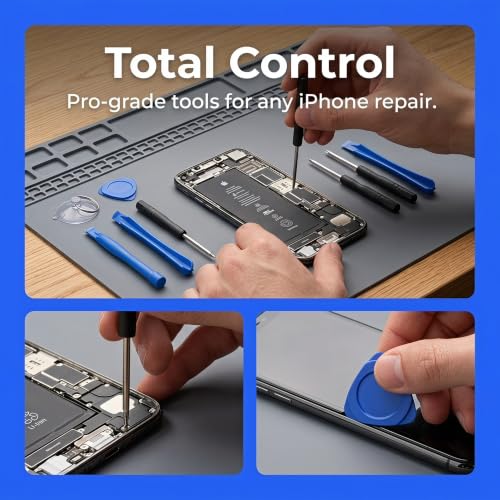 Spudger Pry Tool Kit 9 Piece Opening Tool, Plastic & Metal Spudger Tool Kit, Ultimate Prying & Open Tool for iPhone, Laptop, iPad, Cell Phone, MacBook, Tablet, Computer, Electronics Repair - size: 9-in-1