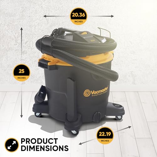 Vacmaster Professional - Wet/Dry Vac, 16 Gallon, Beast Series, 6.5 HP 2-1/2" Hose (VJH1612PF0201), Black - size: 14 Gallon