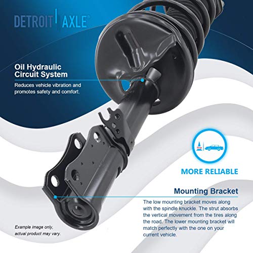 Detroit Axle - 2 Rear Struts for 2002 2003 Toyota Camry Lexus ES300 Complete Struts with Coil Spring Replacement Quick Install Ready Strut Shock Assembly - size: 171492_171493/PAIR