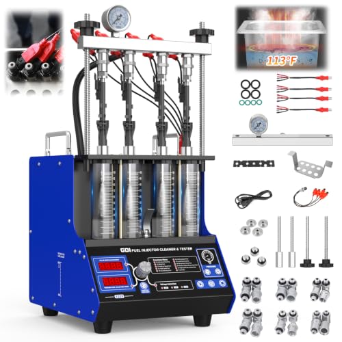 BELEY V209 GDI Injector Cleaner Tester Machine Heated Ultrasonic Fuel Injection Systems Cleanning 4-Cylinder 110V for PIEZO/EFI/FSI Gasoline Diesel,Motorcycle - size: ‎‎GDI/PIEZO V209