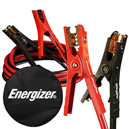 Energizer Jumper Cables for Car Battery, Heavy Duty Automotive Booster Cables for Jump Starting Dead or Weak Batteries with Carrying Bag Included (16-Feet (4-Gauge) - size: 16 Feet (4-Gauge)