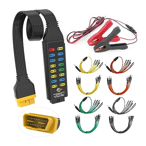 OBD2 Breakout Box, Automotive OBDII Protocol Detector Communication/Power/Ground Detection Breakout Box 16-Pin CAN 17.7 inches Cable Fault Diagnosis Scan Tool with Universal Wire Jumper and Clips - style: OBD2 Breakout Box