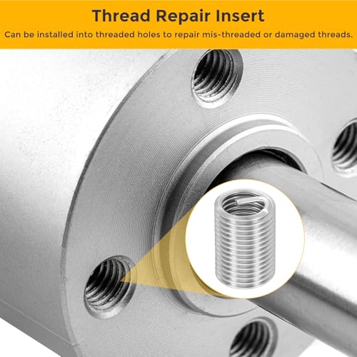 HARFINGTON 20pcs Wire Thread Repair Inserts M14 x 2 x 2.5D (35mm) Metric 304H Stainless Steel Helical Coiled Wire Screw Threaded Sleeve Sheath for Automotive Repairs - size: M14 x 2 x 2.5D