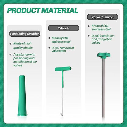Tire Valve Stem Core Quickly Replacement Tool Kit,with Stem Removal Tool Set,Perfect Tool for Replacing Leaky Valves in Cars,Trucks,Motorcycles, etc.with 4PCS TR413 Valve Stems - size: 2 Set Tools