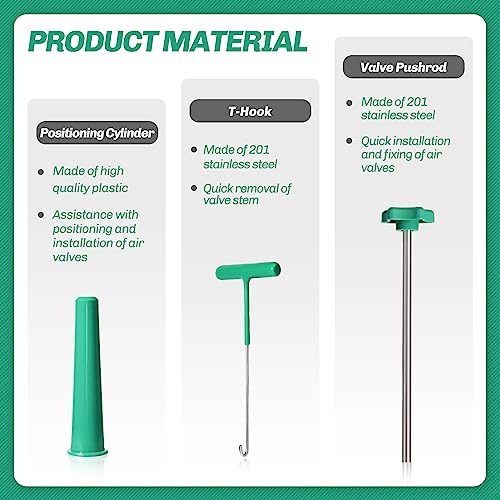 Tire Valve Stem Core Quickly Replacement Tool Kit,Perfect Tool for Replacing Leaky Valves in Cars,Trucks,Motorcycles, etc.with 4PCS TR413 Valve Stems - size: 1SET Tool & 4PCS TR413 Valve Stems