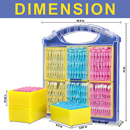 haisstronica 560PCS Heat Shrink Spade Connectors, AWG 22-10 Male Female Wire Spade Terminals, Quick Disconnect Wire Connectors Kit - size: AWG 22-10, style: Male&Female Kit 560PCS
