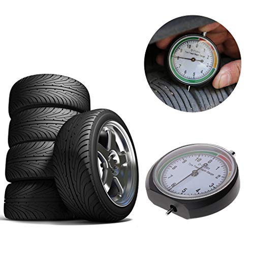 Jackyee Car Tyre Tread Depth Gauge Trucks Van Tire Pointer Monitor Measure Device Tool Stainless Steel&Plastic