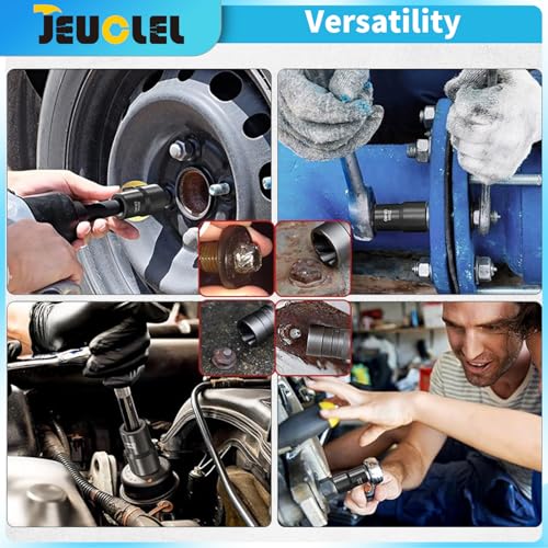 6PCS Twist Lug Nut Socket Set, 1/2" Drive Bolt Nut Extractor Tool | Metric, 17mm, 19mm, 21mm, 23mm, 27mm Socket, Damaged Nut Lock Remover, Rusted, Stripped, Screws, Stuck Locking Nut Removal - color: 6pcs Lug Nut Extractor 1/2 Inch Drive
