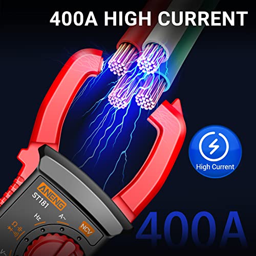 ANENG Digital Clamp Meter Multimeter Tester 4000 Counts with NCV Amp Ohm Volt Measures AC Current, AC/DC Voltage,Capacitance, Resistance, Diodes, Continuity Frequency Backlight Electrican Tools - style: 4000 Counts AC Current