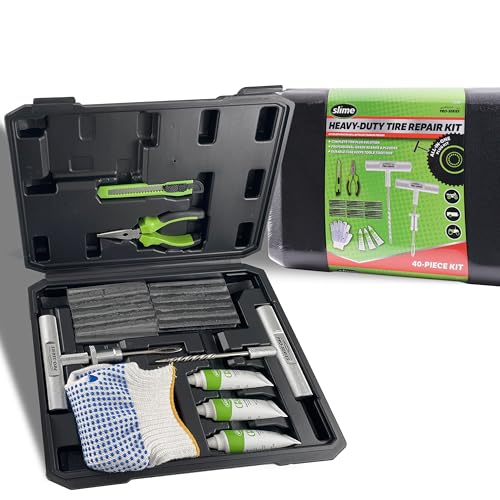 Slime 20503 Flat Tire Repair Reamer Plugger Kit, Heavy Duty, Universal, Complete 40 Piece Plug Kit - size: 40-Pieces, style: Plug Kit